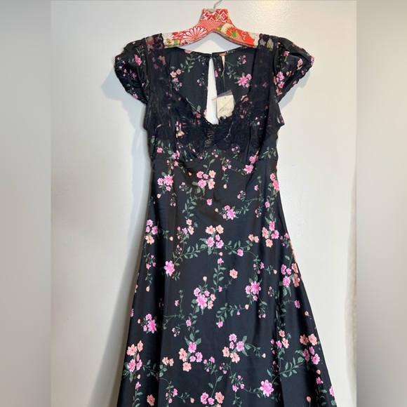 Free People Butterfly Babe Lace Polka Dot Maxi Dress S - Picture 5 of 7